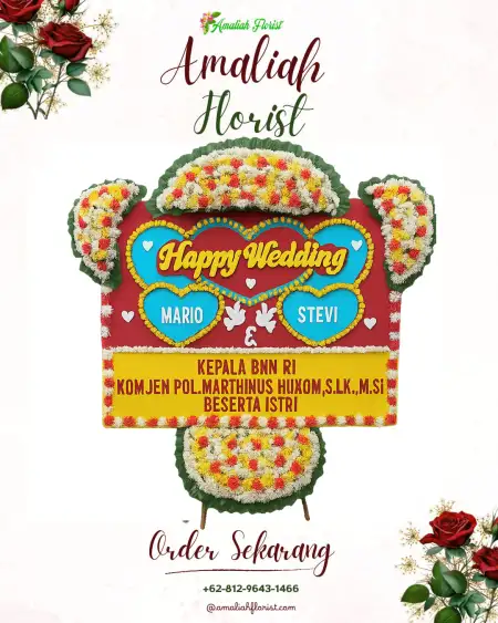 Papan Bunga Pernikahan Semagar